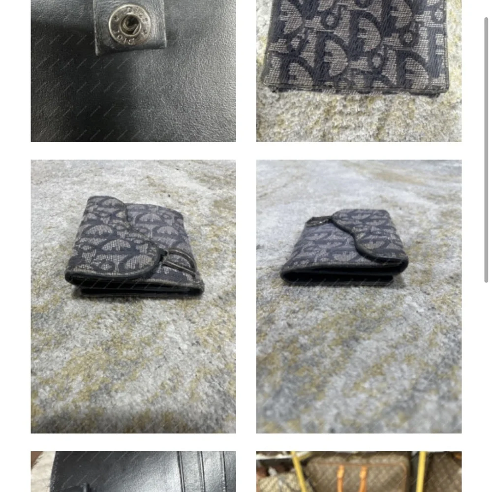 Dior Gray Monogram Wallet